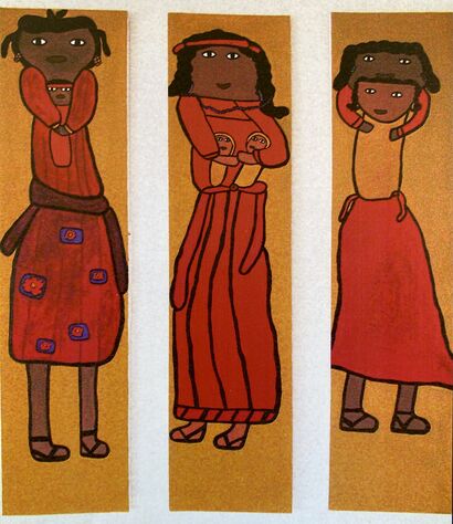 Madres Tarahumaras - a Paint Artowrk by Sofia Busquets